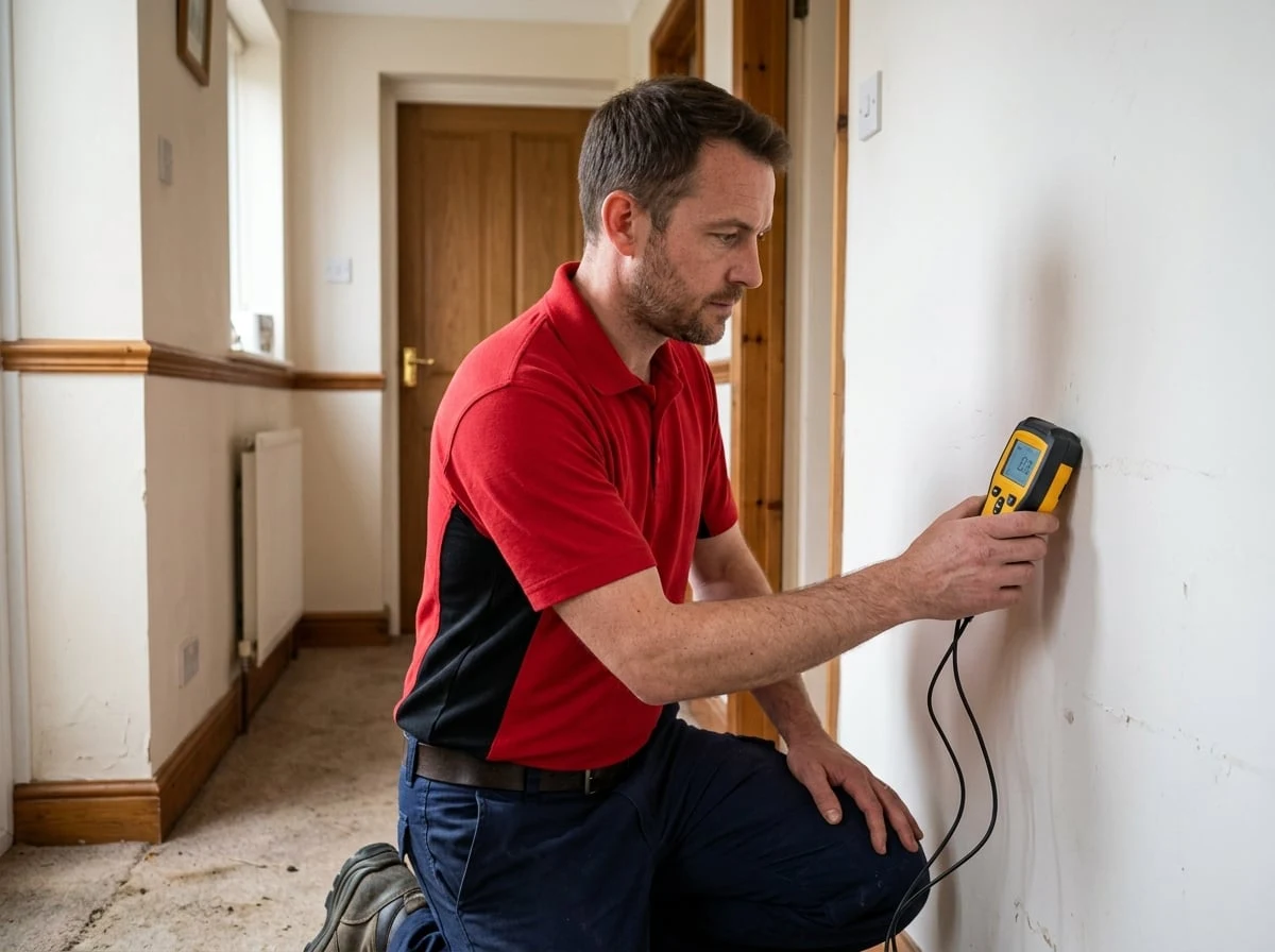 Sunbury Plumbers engineer using leak detection equipment in Sunbury-on-Thames